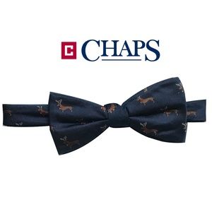 Chaps Christmas Butterfly Reindeer Bowtie Clip On